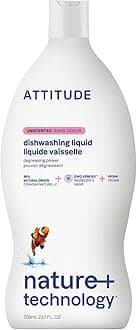 Washing Up Liquid, EWG Verified, Plant-Based & Vegan Dish Soap, Naturally Derived, Unscented, 700 mL
