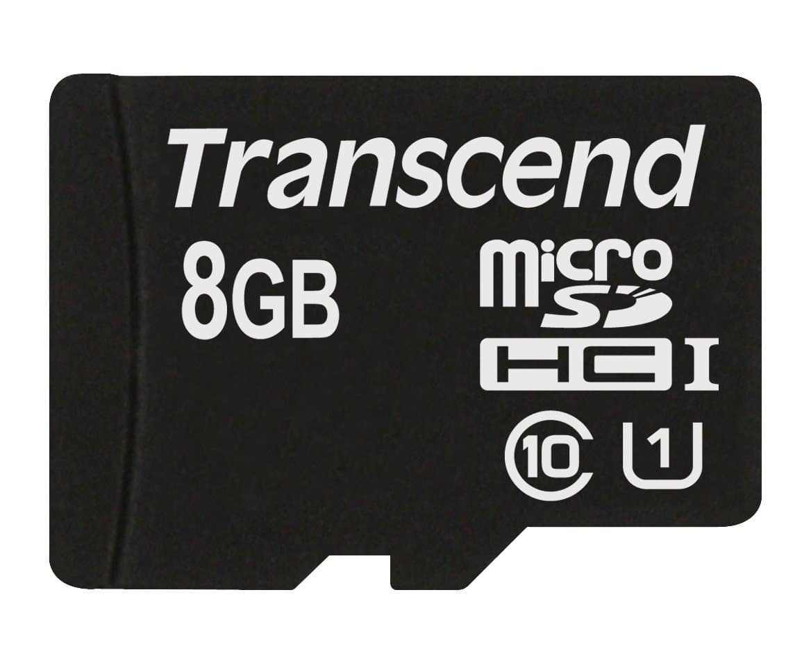 Transcend 8 GB microSDHC Class 10 Uhs-1 Memory Card with Adapter (TS8GUSDU1)