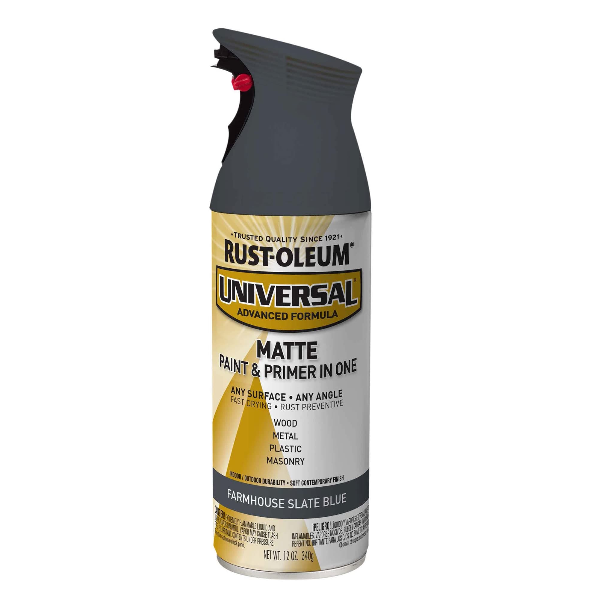 Rust-Oleum 376723 Universal All Surface Spray Paint, 12 oz, Matte Farmhouse Slate Blue