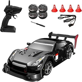 RC Drift Car, 2.4GHz 1:16 Remote Control High Speed 30km/h 4WD Racing Car With Lights, Electric Toy Kids Gift RTR