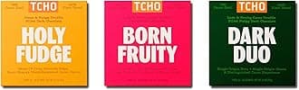 TCHO 3-Bar Dark Chocolate Variety Pack, Holy Fudge, Born Fruity, & Dark Duo, 2.5oz Each, Plant Based, Organic & Fair Trade, Non-Dairy, Vegan, Soy Free