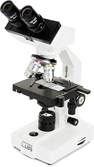 Celestron 44135 CL-CB1000CF Binocular Head Compound Microscope, 40-1000x Magnification, Adjustable Mechanical Stage, Includes 10 Prepared Slides