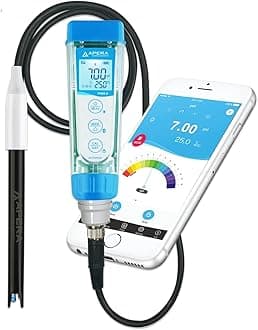 PH60Z-WW Smart Handheld pH Meter Tester Kit with LabSen 335 ATC pH Electrode for Lab-Grade pH Measurement in Wastewater, Suspensions, Emulsions and Dirty Liquids