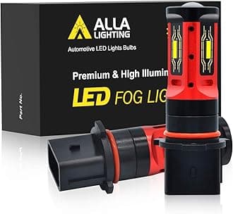 Alla Lighting H28W 12278 PSX26W LED Fog Lights/DRL Bulbs 3000K Amber Yellow Xtreme Super Bright 12278C1 Replacement