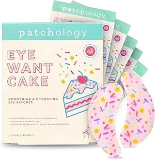 Patchology Eye Want Cake Hydrating & Smoothing Eye Patches – Under Eye Masks for Puffy Eyes, Dark Circles, and Fine Lines – Birthday Cake Inspired Self-Care Essentials, 5-Pack