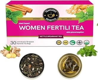 Teacurry Women Fertility Tea - 1 Month, 30 Teabags - Helps to Boost Natural Fertility, Improve Hormonal Imbalance, Preconception Support - Women Fertili Tea