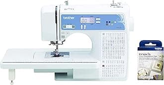 Brother XR9550 Computerized Sewing and Quilting Machine, 165 Built-In Stitches, Wide Table and SA5FTPKG 5-Foot Embellishment Pack