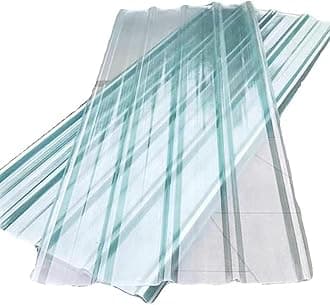 Clear Roof Sheet,Fiberglass Daylighting Panels,2mm FRP Daylighting Plate,Corrugated Roofing Sheet,Roofing Panel for Storage Shed Garage Canopy Greenhouse Replacing (35x75in,5 PCS)