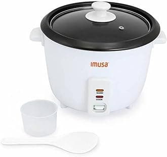 USA GAU-00012 Electric NonStick Rice Cooker 5-Cup (Uncooked) 10-Cup (Cooked), White