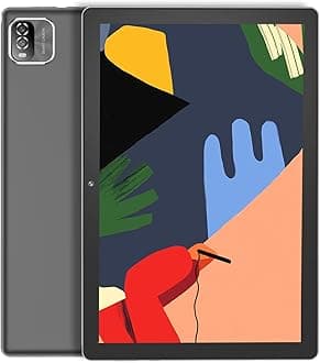 All-New Tablet with Case,10 inch Tablet Android 14, 64GB, 1TB Expandable, 1280 * 800 HD IPS Display, Quad-Core Processor, 6000mAh, Bluetooth, TAB10