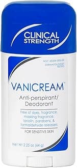 Vanicream Anti-Perspirant/Deodorant | For Sensitive Skin | Clinical Strength, 24-Hour Protection | Dermatologist Tested | Fragrance and Paraben Free | 2.25 Ounce