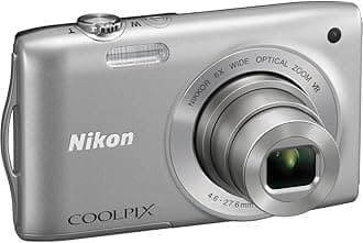 Nikon COOLPIX S3300 16 MP Digital Camera with 6x Zoom NIKKOR Glass Lens and 2.7-inch LCD - Silver (Renewed)