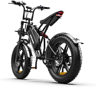 DEEPOWER S20: 1500W Adult Electric Bike with 32MPH Top Speed & 35-120 Mile Range, 20" Fat Tires and 48V 20Ah Removable Battery