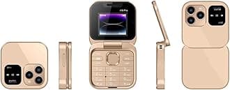 i16 PRO Mini Flip Mobile Phone,Simplicity and Ease of Use Affordability Lightweight and Portable (Gold)