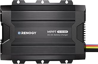 RENOGY REGO 12V 40A DC to DC Charger with MPPT for Solar & Alternator Input - Smart On-Board Battery Charger for RV, Marine, Car - Charge AGM, Lithium, Gel, Flooded Batteries