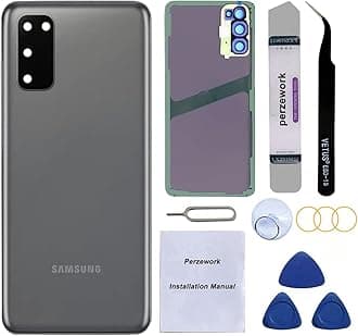 OEM Rear Back Glass Replacement for Samsung Galaxy S20 6.2 inches with Reparing Toolkit and Pre-Installed Adhesive (Cosmic Gray)