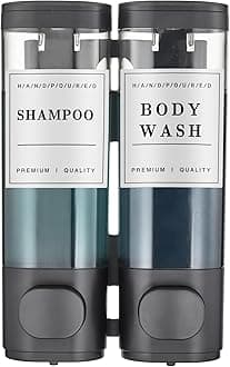 Shower Dispensers, Matte Black 2 Chamber