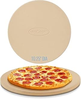 Unicook Small Pizza Stone, 26cm Round Cordierite Baking Stone for Oven and BBQ, Ideal for Baking Bread, Cookies, Pizza