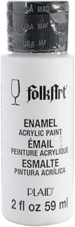FolkArt Enamel Glass & Ceramic Paint in Assorted Colors (2 oz), 4001, Wicker White