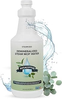 & - Demineralized Water for Cleaner, PVC-Free Floor Cleaner Liquid Compatible With Any Mop er, Ready-to-Use Multisurface Cleaner, Scented Mop Solution, Eucalyptus Mint, 32 oz