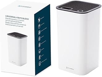 KITCHENDAO XL Universal Knife Block Holder without Knives, with Slots for Scissors and Sharpening Rod, Detachable for Easy Cleaning, Space Saving Slotless Kitchen Knives Storage for Kitchen Counter