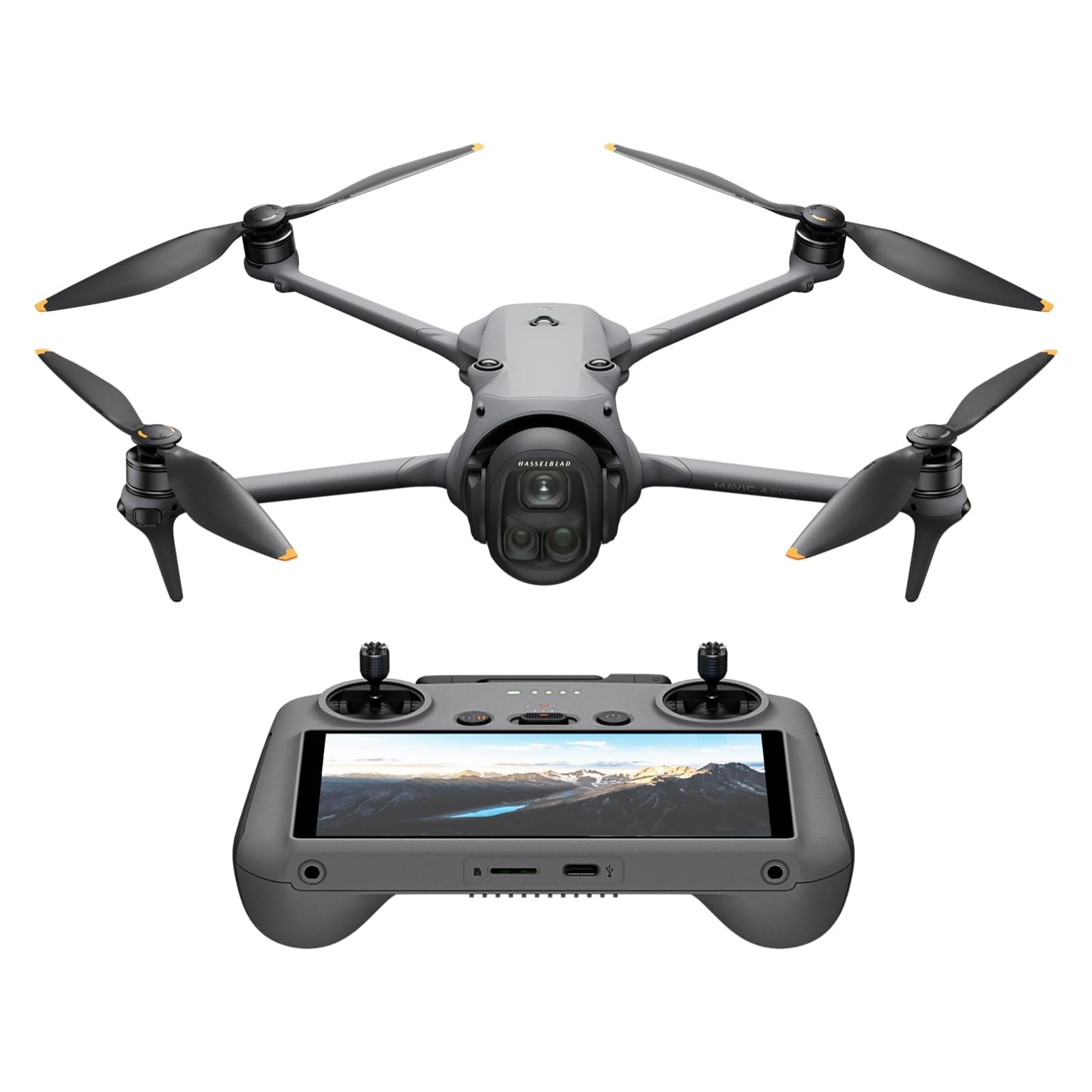 DJI Mavic 4 Pro with DJI RC 2, Flagship Tri-Camera Drone with 100MP 4/3 CMOS Hasselblad Camera, Drone for Professionals, 30km Video Transmission, 51-Min Max Flight Time