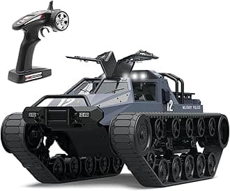 Remote Control Crawler High Speed Tank Off-Road 4WD RC Car 2.4 Ghz RC Army Truck 1/12 Drift Tank RC Tank for Kids Adults