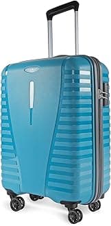 Aristocrat Medium Airpro Check-in 66 Cm Polypropylene 360 Degree 8 Wheels Trolley Bag for Travel Hard Case Luggage, Lightweight with Combination Lock & Robust Trolley with 3 Years Warranty (Teal Blue)