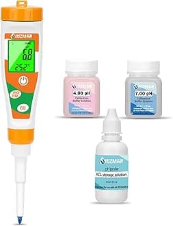 UIUZMAR pH Meter for Food, pH Pen Tester Bread Yeast, Digital pH Temp Meter for Sourdough Starter, Backlit Food pH Tester for Sushi, Fermentation Food, Canning Food, Cheese, Meat, Semi-Solid Samples