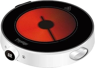 Prestige Infrared Cooker 2000W | Touch and Knob control Induction Cooker with Over Heat Protection | Induction Cook Top PR81537