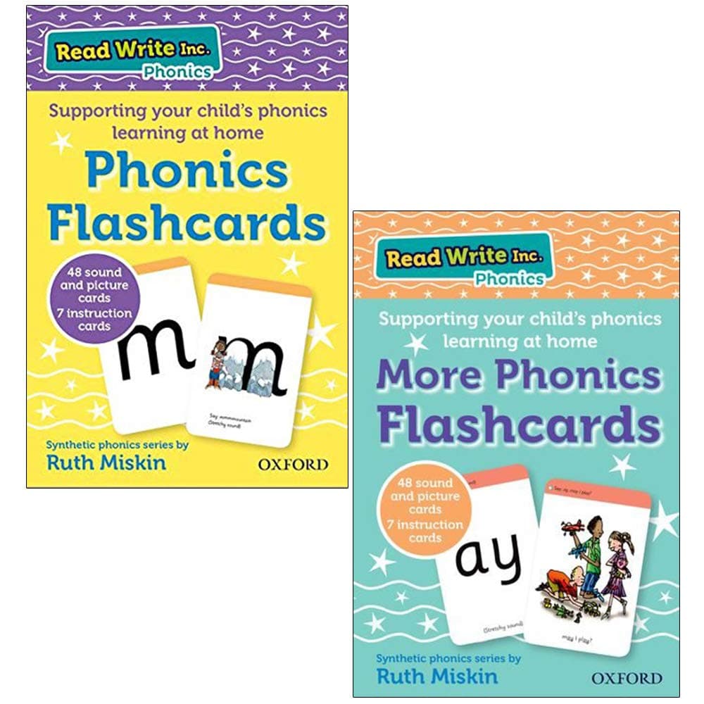 Read Write Inc. Home Phonics Flashcards & Read Write Inc. Phonics Home More Phonics Flashcards By Ruth Miskin 2 Books Collection Set