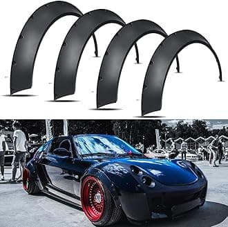 DREAMIZER 4PCS 4.5" Universal Car Fender Flares Extra Wide Body Kit Wheel Arches Fit For Most Vehicle