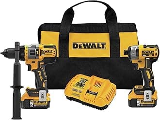 FLEXVOLT ADVANTAGE 20V MAX* Combo Kit with Hammer Drill & Impact Driver, 5.0-Ah, 2-Tool (DCK2100P2)