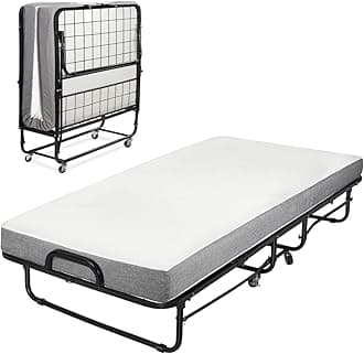 Milliard Diplomat Folding Bed with Mattress for Adults & Kids, Cot Size, Portable Foldable Bed with Luxurious Memory Foam Mattress & Super Strong Frame, 75” x 31", Fold Up, Roll Away, & Hideaway