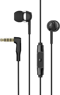 Sennheiser Consumer Audio CX 80S In-ear Headphones with In-line One-Button Smart Remote – Black