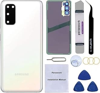 OEM Rear Back Glass Replacement for Samsung Galaxy S20 6.2 inches with Reparing Toolkit and Pre-Installed Adhesive (Could White)