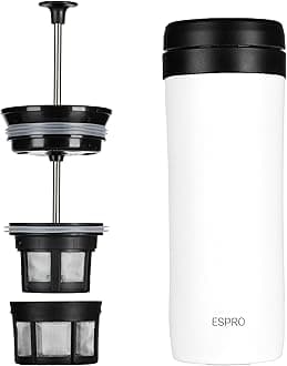 Espro Travel Coffee Press - Chalk White 5012C-17WT