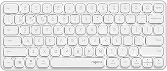 Rapoo E9050L Multi-Device Wireless Keyboard, Blade-Series E9050L 78-Key Ultra-Thin Keyboard, Support 4 Devices, Low-Profile, Quiet, USB-C, Rechargeable, Al-Alloy Frame, for Windows/Mac/Linux/Chrome