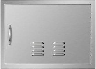 VEVOR BBQ Access Door 24 x 17 Inch Horizontal Island Door with Vents Stainless Steel Single Access Door Flush Mount Outdoor Kitchen