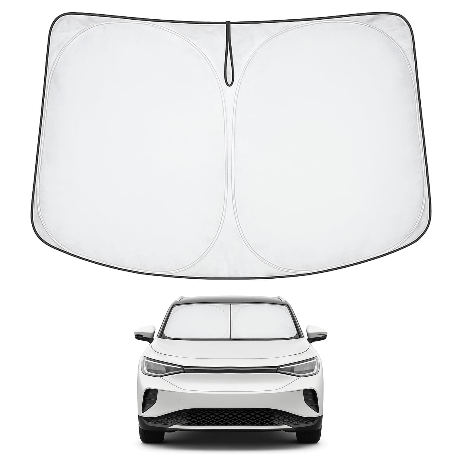 Proadsy Front Windshield Sun Shade Foldable Sunshade Protector Custom Fit 2021-2023 2024 Volkswagen VW ID.4 Accessories 2023 Upgrade