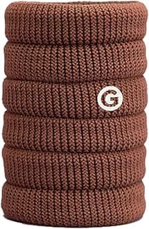 Brown Chestnut: Gimme Bands No Break Thick Hair Ties 6Pc (Brown Chestnut)