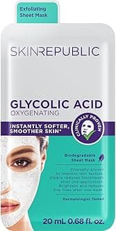 Skin Republic Glycolic Acid Oxygenating Mask | Visibly Brightens and Improves Skin Texture | Helps Reduce Appearance of Pores & Blackheads | Made in Korea (Pack of 1)