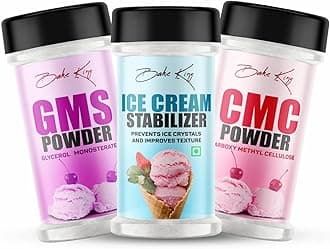 BAKE KING Combo Ice Cream Stabilizer, GMS Powder 50gm and CMC Powder 50gm Each