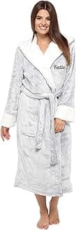 Style It Up Personalised Womens Robe Dressing Gown - Super Soft and Warm Fleece Bathrobe - Ideal for Gifting - Available in Range of Sizes and Colours