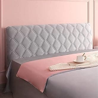 Stretch Headboards Cover Slipcover Backrest Cover, Slip Protector Cover for Single/Double/King/Super King Size Bed, Washable (Color : Light gray, Size : 190cm)