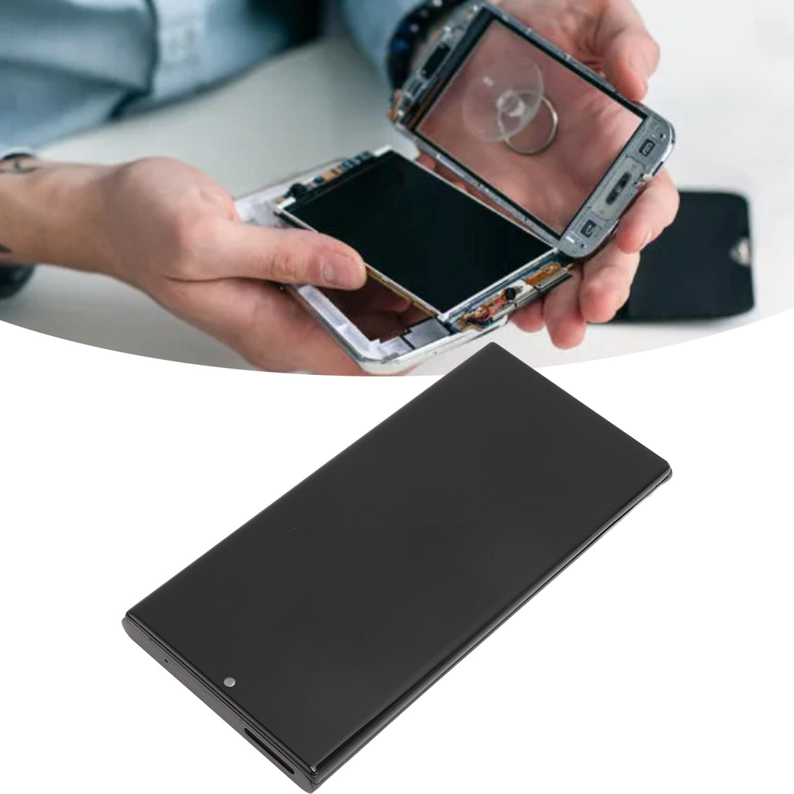 Phone Screen Assembly 6.9 Inch OLED LCD Display Replacement for Samsung Galaxy Note20 Ultra N986B N986U N986W N985F DS Model Original Front Panel Glass Black