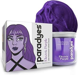 - Paradyes Semi-Permanent Electric Purple Hair Colour | Conditioner-Based DIY Colour | For Colour Refresh | Best on Pre-Lightened Hair | 120g