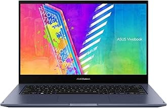 ASUS VivoBook Go 14 Flip Thin and Light 2-in-1 Laptop, 14” FHD Touch, Intel Pentium Silver N6000 CPU, UHD Graphics, 4GB RAM, 128GB eMMC, Fingerprint, Windows 11 Home S Mode, Quiet Blue, J1400KA-ES21T