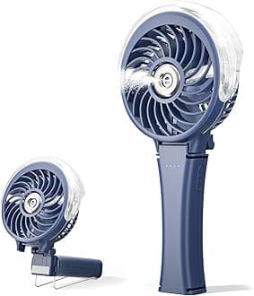 HandFan 2025 Upgraded Portable Misting Fan, Two Button Easy Operation, Handheld Rechargeable Mister-Fan, Spray Water Mist-Fans, Mini Electric Cooling Fans for Travel, Outdoors, Disney