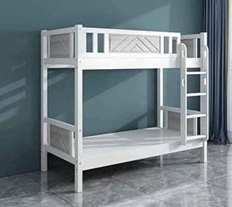 Furniture4US SOLID WOOD BUNK BED 190/90 CM Color- (White)